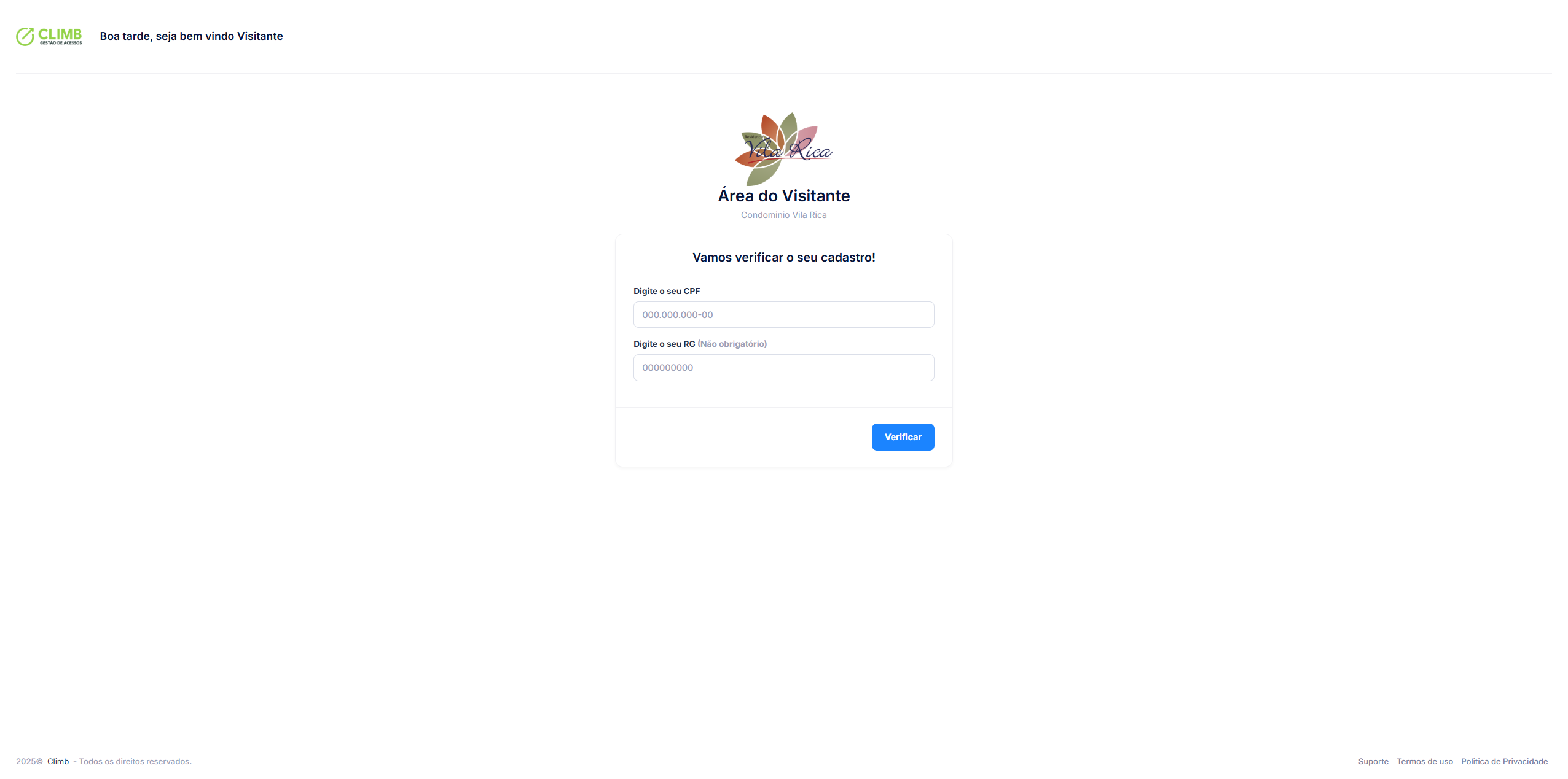 Tela de Agendamentos Climb